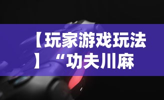 【玩家游戏玩法】“功夫川麻辅助器多少钱”详细开挂教程